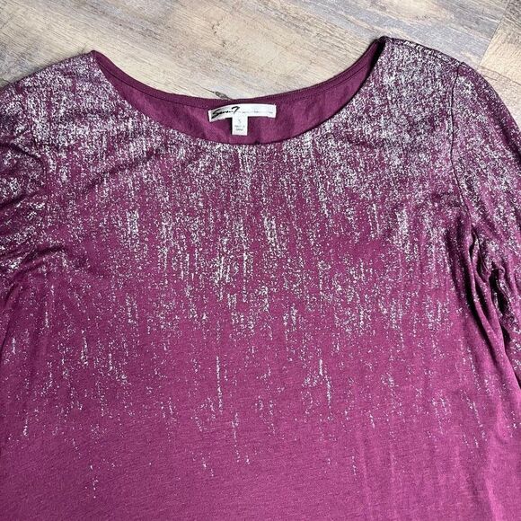 Seven 7 Jeans Light Bling Tunic Top Size Small - Picture 4 of 10